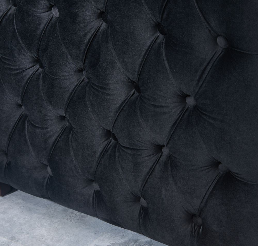 Product photograph of Moscow Black Velvet Fabric Armchair from Choice Furniture Superstore.