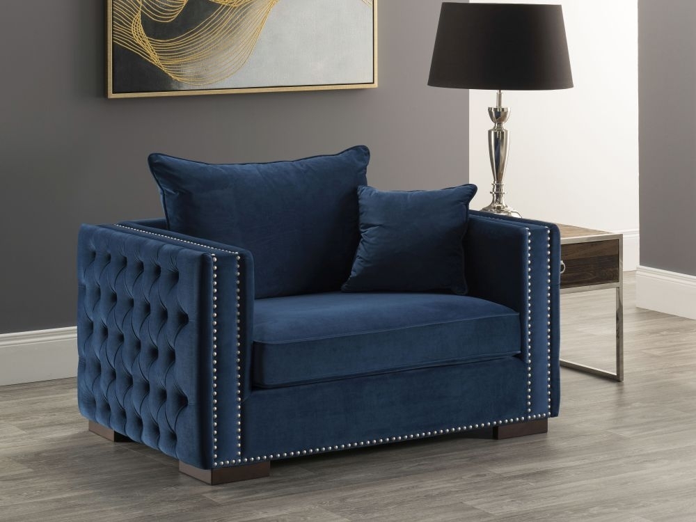 Product photograph of Moscow Velvet Fabric Snuggle Chair from Choice Furniture Superstore.