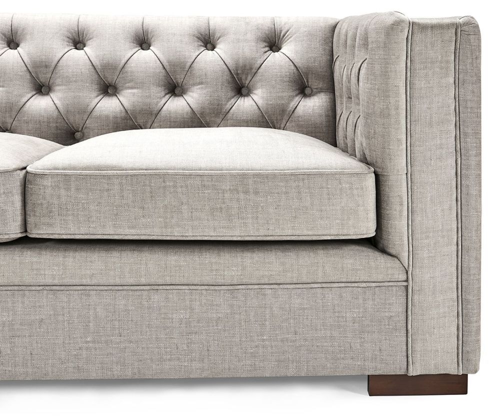 Product photograph of Lancaster Pebble Grey Fabric 2 Seater Sofa from Choice Furniture Superstore.