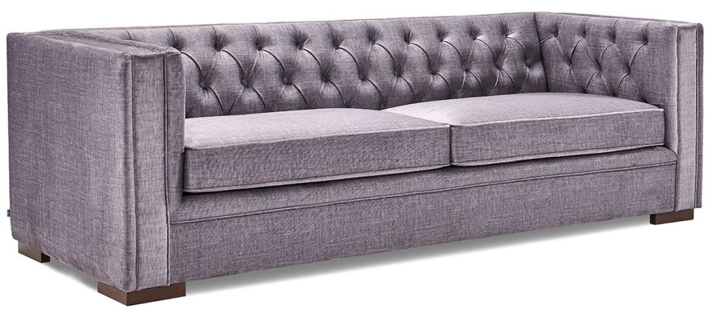 Product photograph of Lancaster Slate Grey Fabric 3 Seater Sofa from Choice Furniture Superstore.