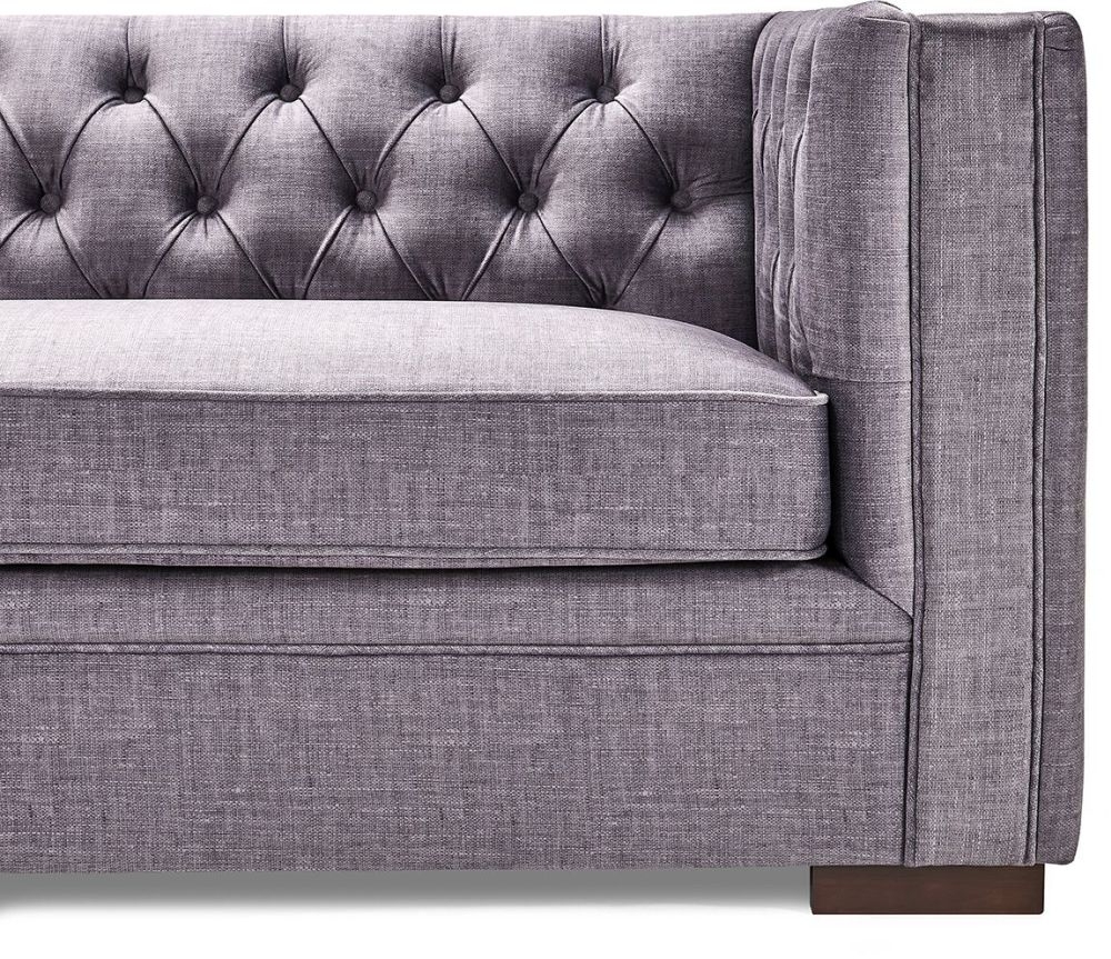 Product photograph of Lancaster Slate Grey Fabric 3 Seater Sofa from Choice Furniture Superstore.