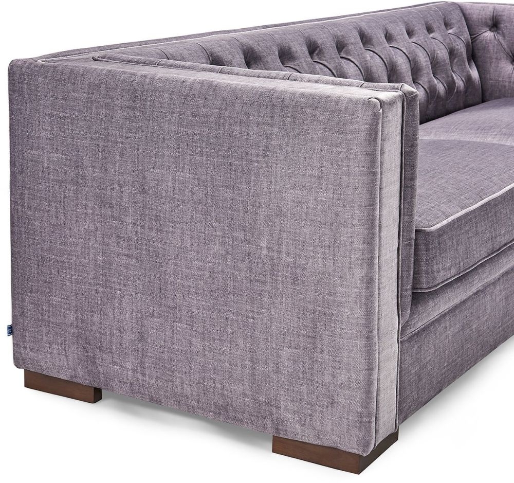 Product photograph of Lancaster Slate Grey Fabric 3 Seater Sofa from Choice Furniture Superstore.