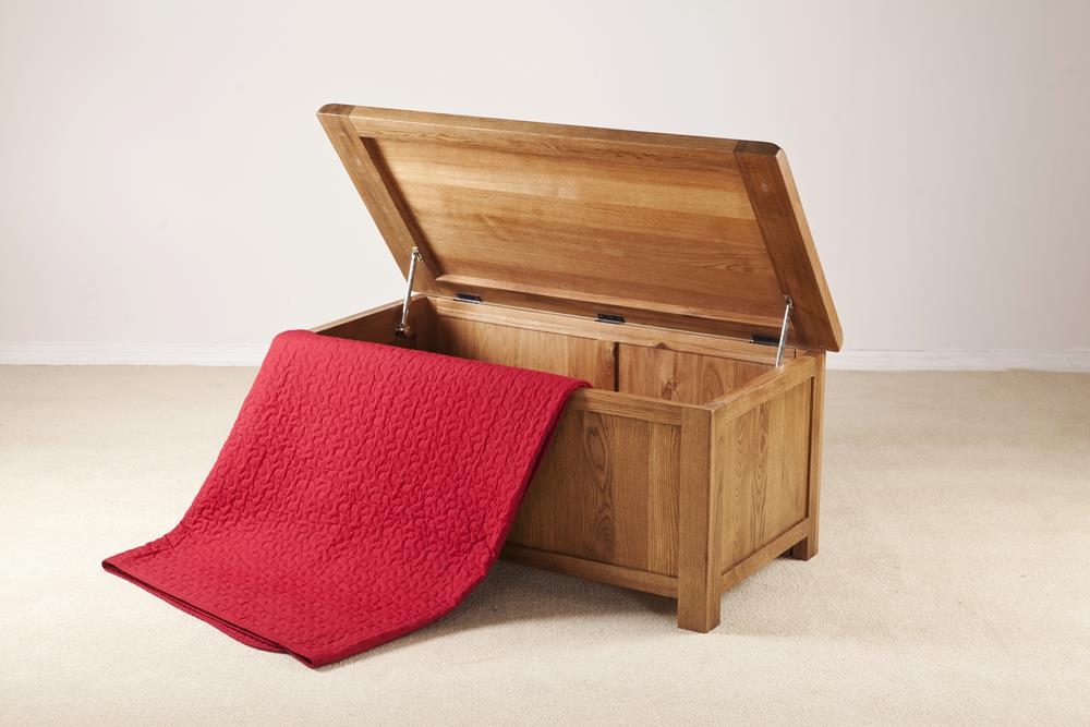 Product photograph of Originals Rustic Oak Large Blanket Box from Choice Furniture Superstore.