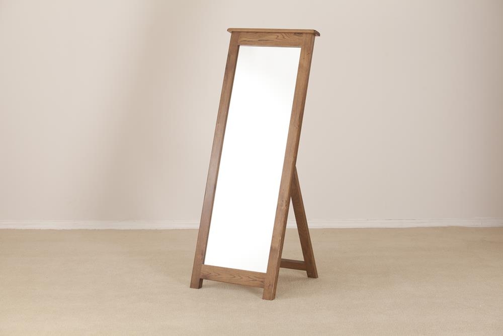 Product photograph of Originals Rustic Oak Rectangular Cheval Mirror - 55cm X 147cm from Choice Furniture Superstore.