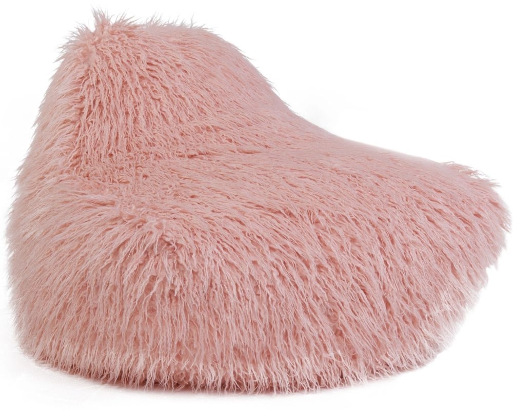 Product photograph of Pink Faux Sheepskin Fur Bean Bag from Choice Furniture Superstore.