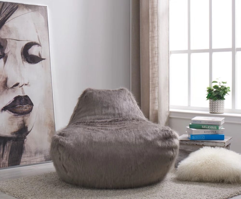 Product photograph of Faux Sheepskin Fur Bean Bag from Choice Furniture Superstore.