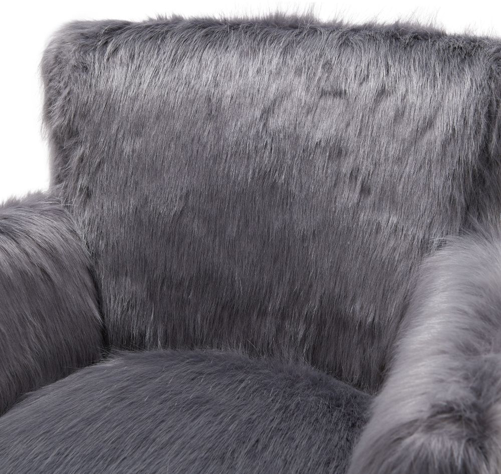 Heavy Faux Sheepskin Fur Tub Chair