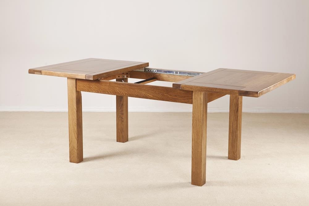 Product photograph of Originals Rustic Oak Medium 4 Seater Extending Dining Table from Choice Furniture Superstore.