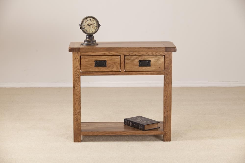Product photograph of Originals Rustic Oak Console Table from Choice Furniture Superstore.