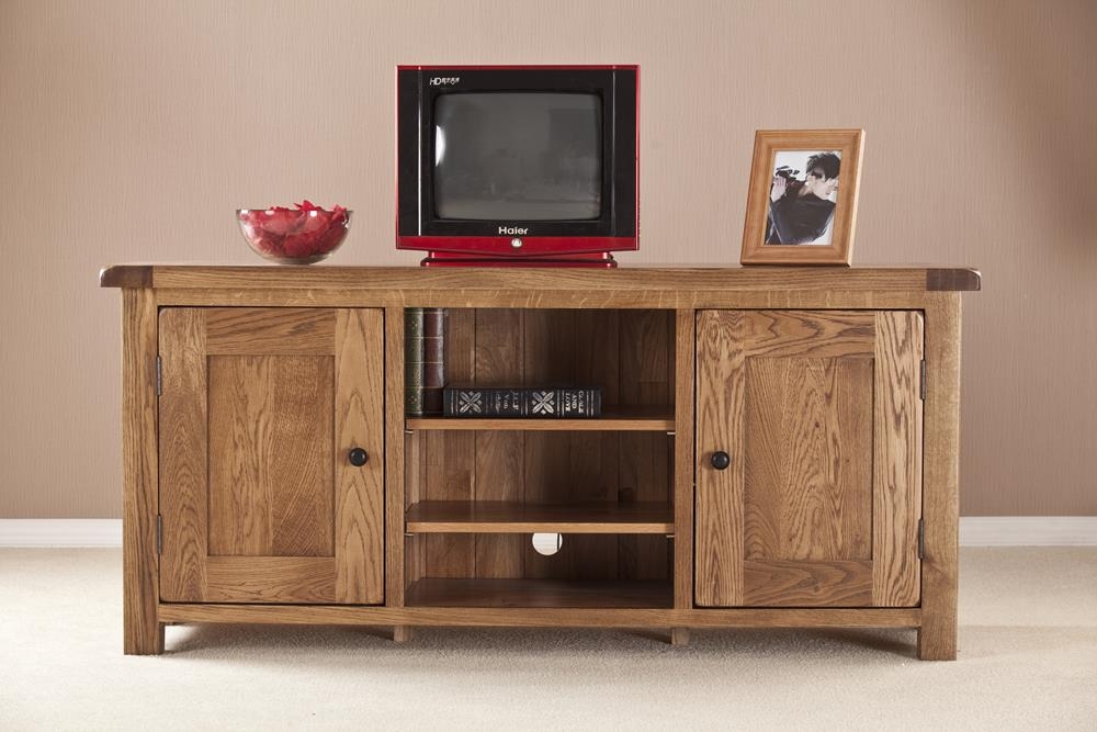 Product photograph of Originals Rustic Oak Large Tv Unit from Choice Furniture Superstore.
