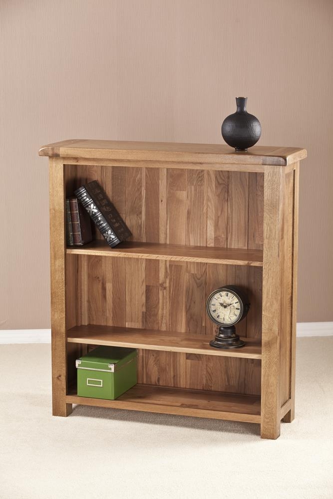 Product photograph of Originals Rustic Oak Low Wide Bookcase from Choice Furniture Superstore.