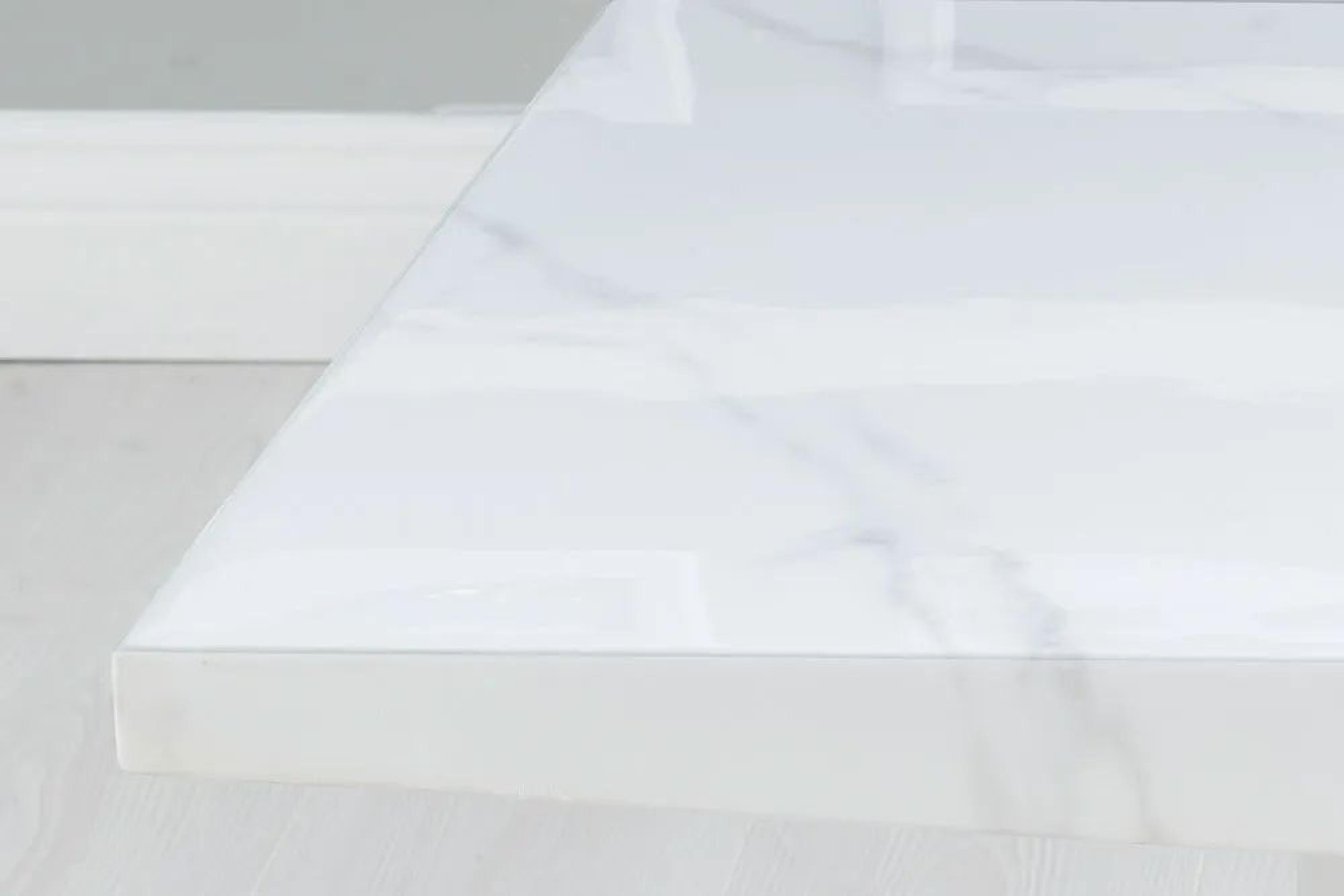 Product photograph of Turin Square White Marble Coffee Table from Choice Furniture Superstore.