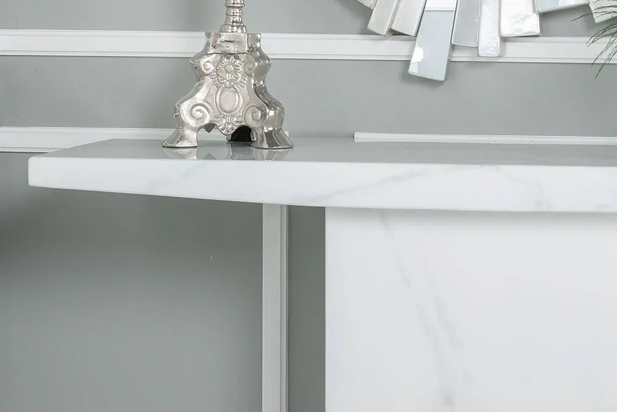 Product photograph of Turin White Marble Console Table from Choice Furniture Superstore.