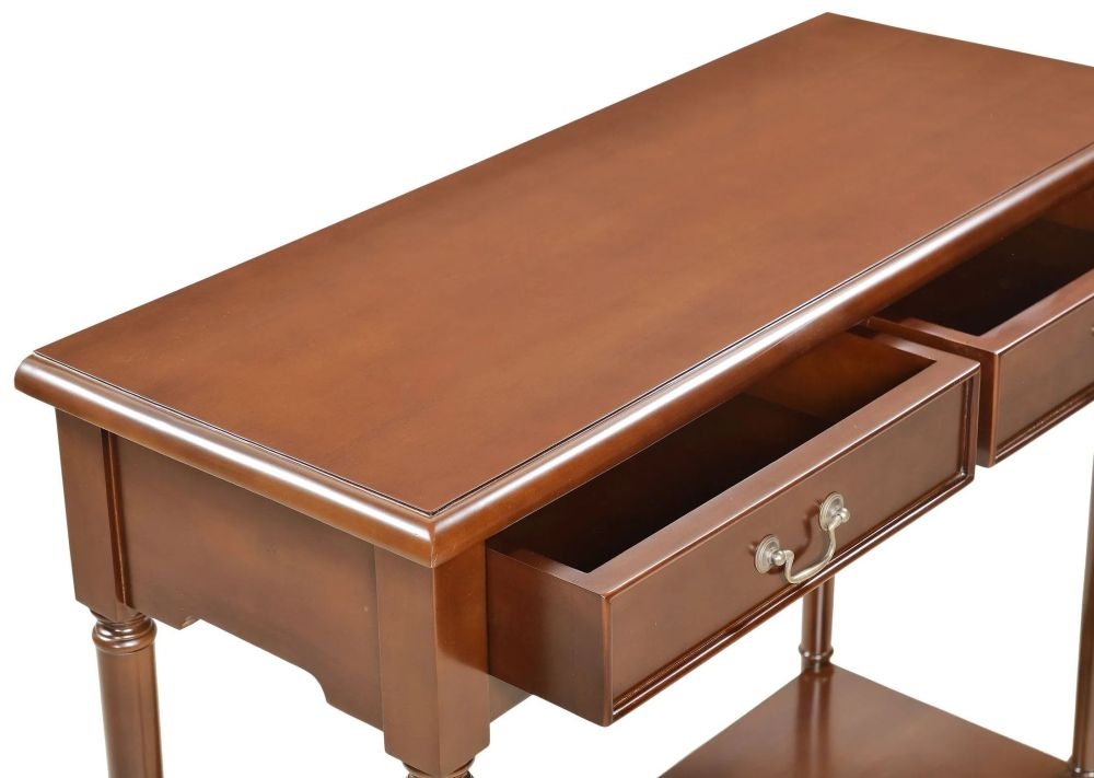 Product photograph of Palais French Mahogany 2 Drawer Console Table from Choice Furniture Superstore.
