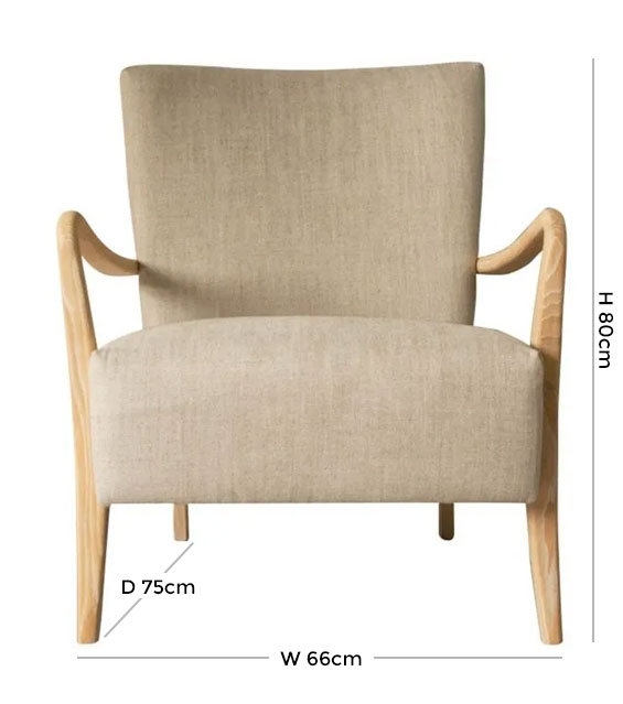 Product photograph of Chichester Fabric Armchair - Comes In Natural Linen And Charcoal from Choice Furniture Superstore.