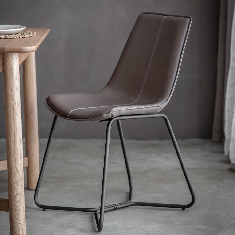 Product photograph of Set Of 2 Hawking Ember Leather Dining Chair from Choice Furniture Superstore.