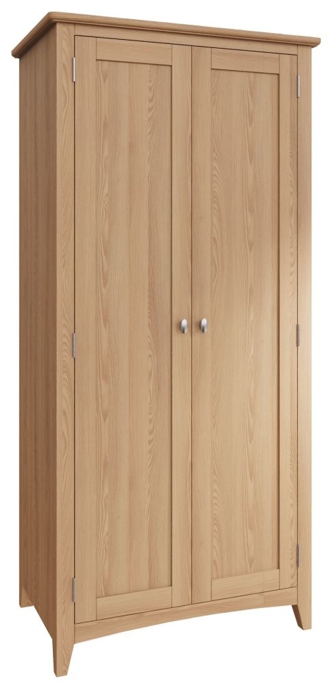 Product photograph of Eva Light Oak 2 Door Wardrobe from Choice Furniture Superstore.