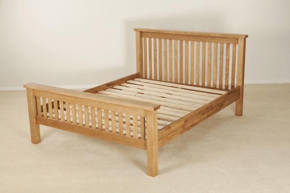 Product photograph of Kent Oak High Foot End Bed from Choice Furniture Superstore.