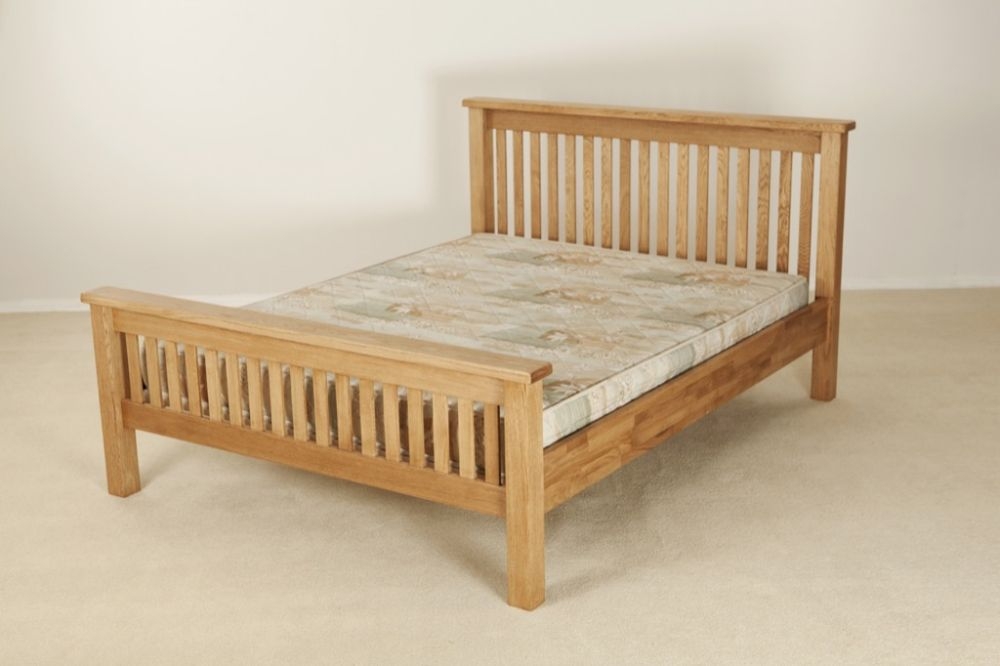 Product photograph of Kent Oak High Foot End Bed from Choice Furniture Superstore.