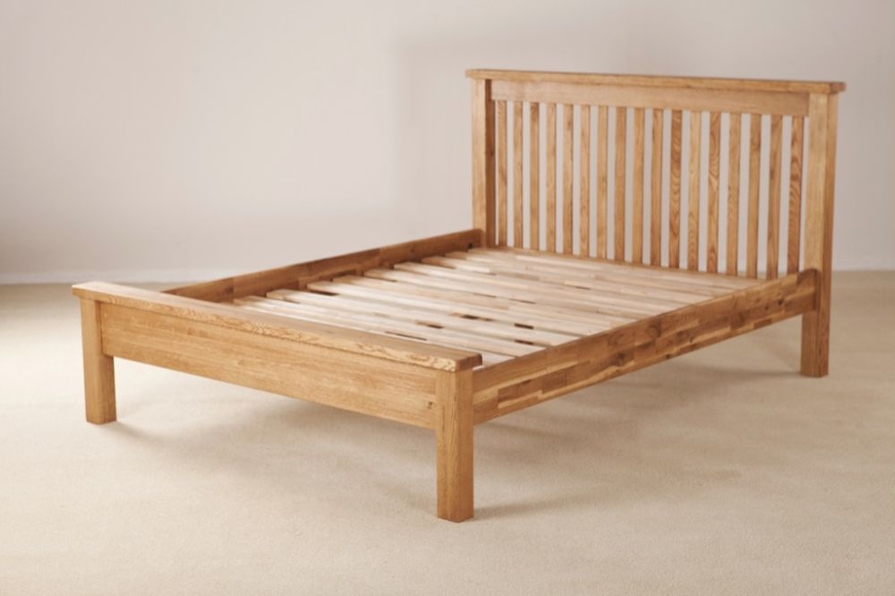 Product photograph of Kent Oak Low Foot End Bed from Choice Furniture Superstore.
