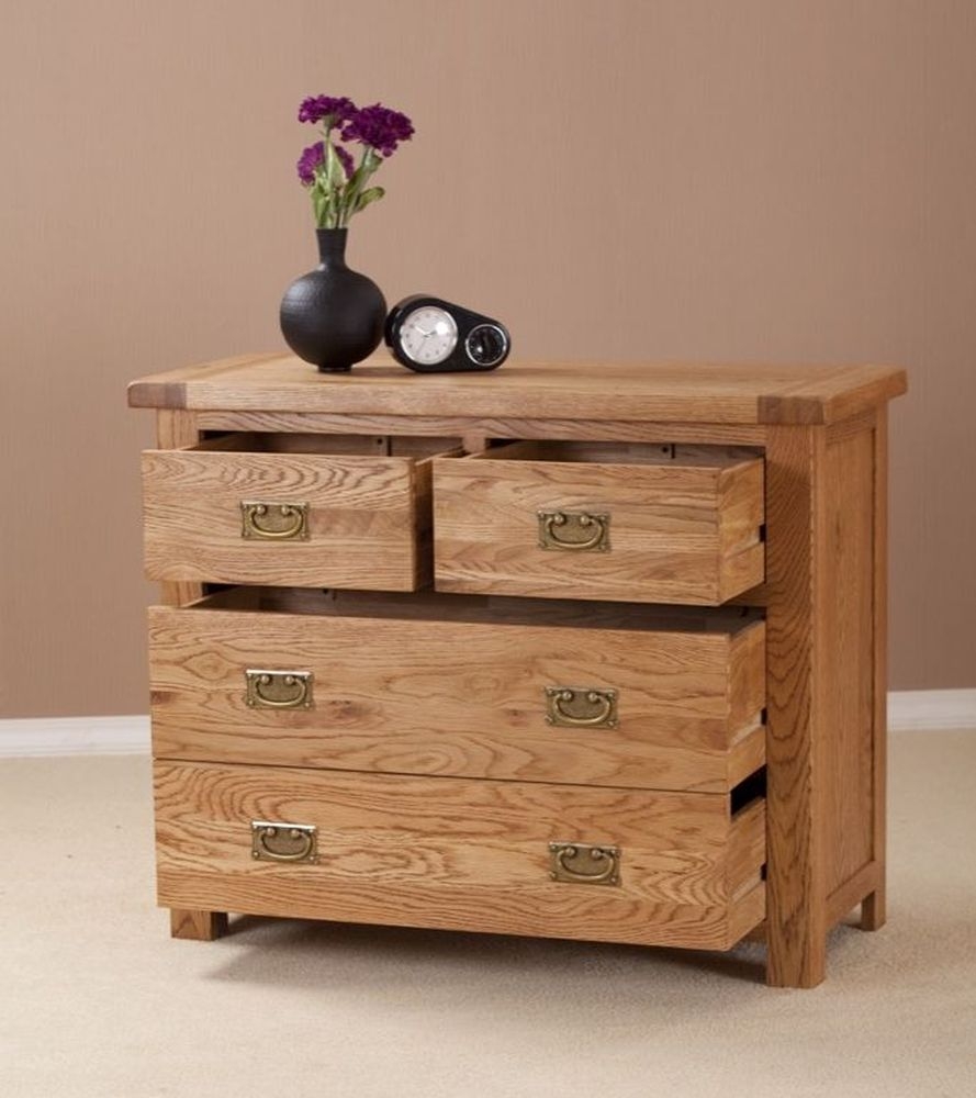 Product photograph of Kent Oak 2 2 Drawer Chest from Choice Furniture Superstore.