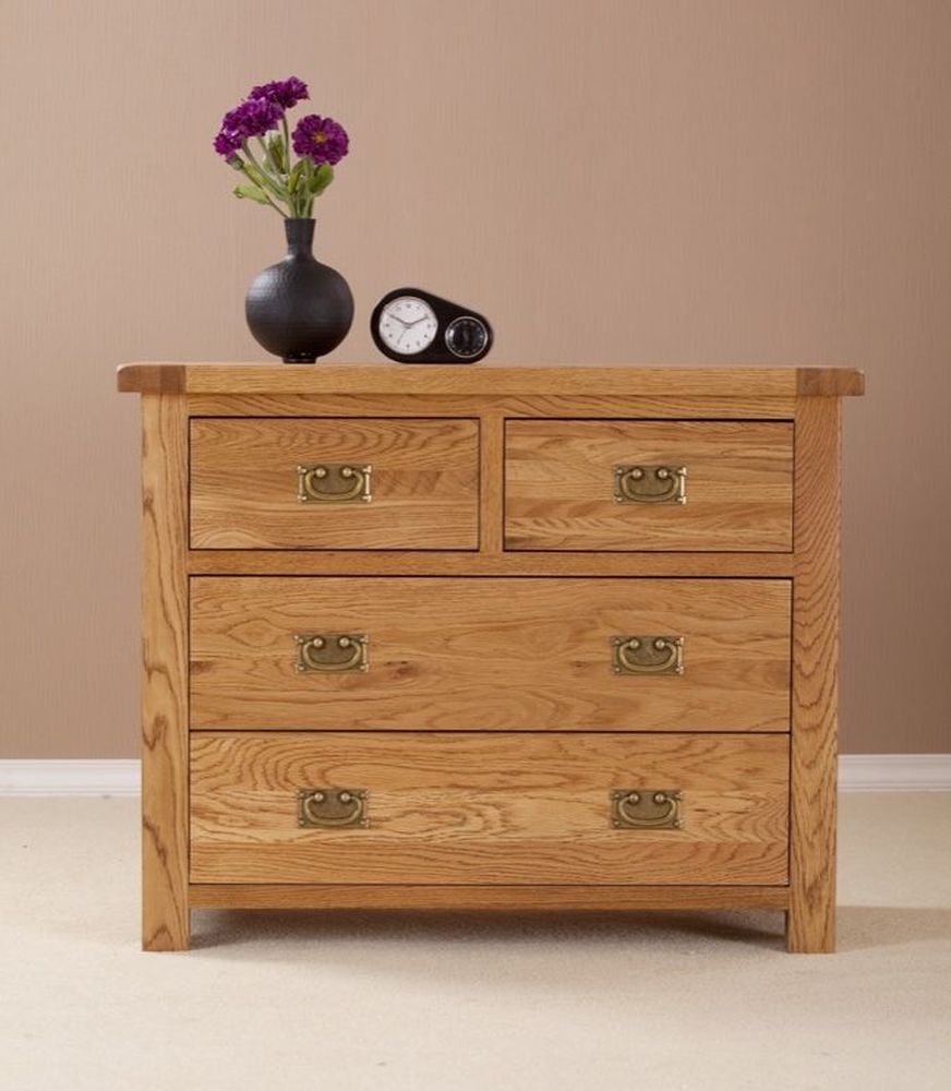 Product photograph of Kent Oak 2 2 Drawer Chest from Choice Furniture Superstore.