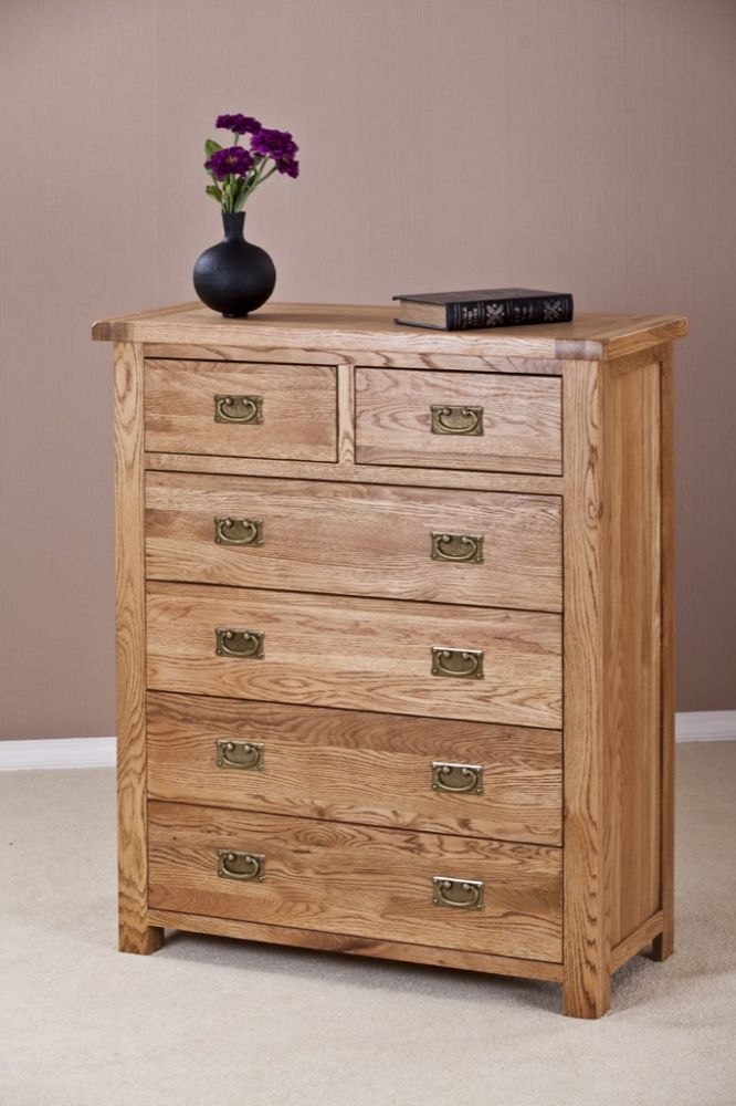 Product photograph of Kent Oak 4 2 Drawer Chest from Choice Furniture Superstore.