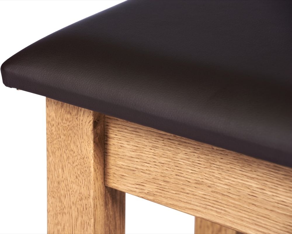 Product photograph of Kent Oak Dressing Stool from Choice Furniture Superstore.