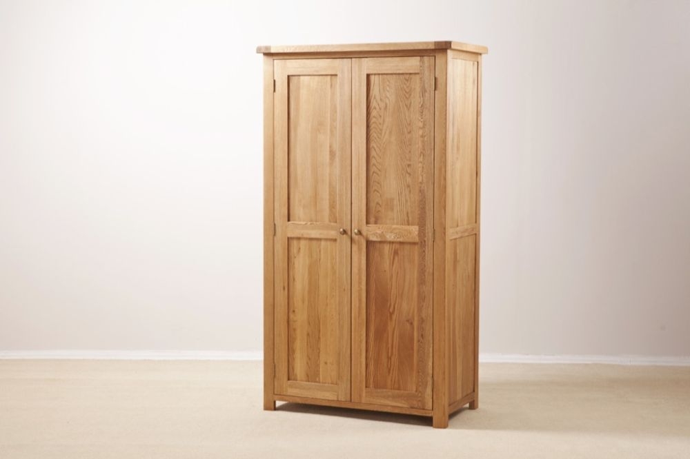 Product photograph of Kent Oak 2 Door Wardrobe from Choice Furniture Superstore.