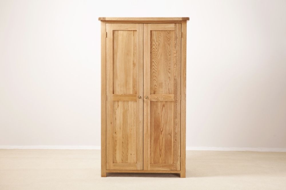 Product photograph of Kent Oak 2 Door Wardrobe from Choice Furniture Superstore.