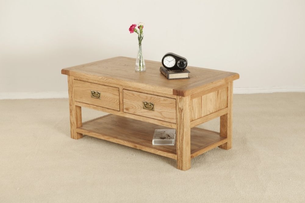 Product photograph of Kent Oak Storage Coffee Table from Choice Furniture Superstore.