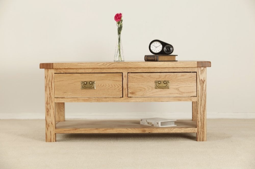 Product photograph of Kent Oak Storage Coffee Table from Choice Furniture Superstore.