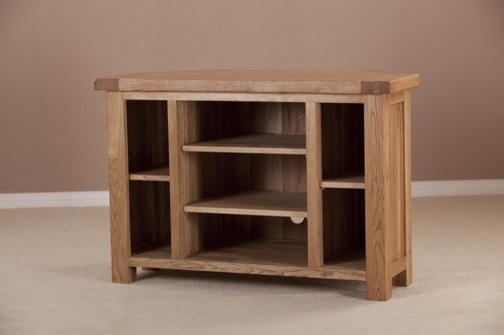 Product photograph of Kent Oak Small Corner Tv Unit from Choice Furniture Superstore.