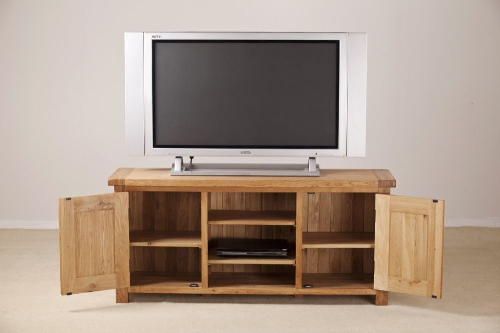 Product photograph of Kent Oak Large Tv Unit from Choice Furniture Superstore.