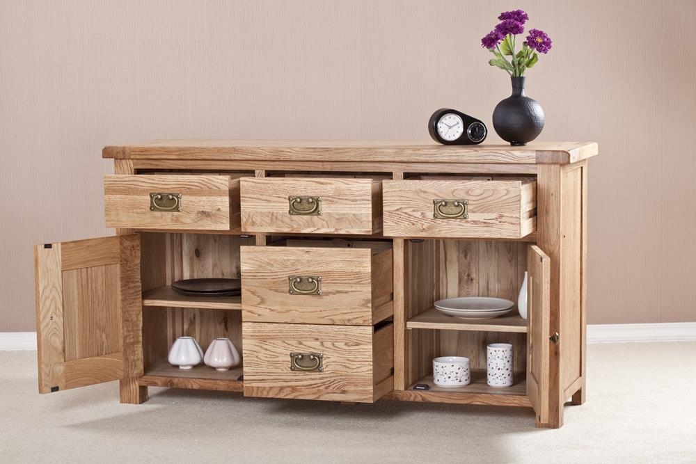 Product photograph of Kent Oak Large Sideboard from Choice Furniture Superstore.