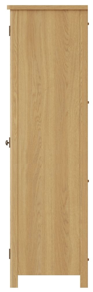 Product photograph of Hampton Rustic Oak 2 Door Wardrobe from Choice Furniture Superstore.