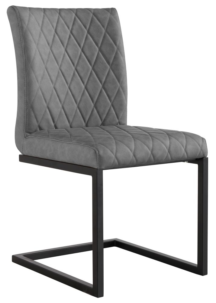 Product photograph of Diamond Stitch Faux Leather Dining Chair Sold In Pairs from Choice Furniture Superstore.
