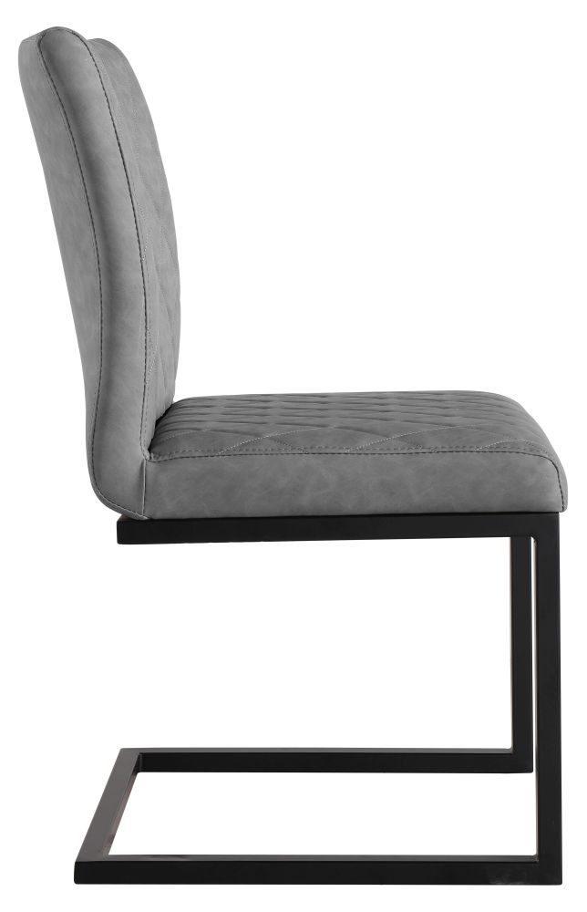 Product photograph of Diamond Stitch Faux Leather Dining Chair Sold In Pairs from Choice Furniture Superstore.