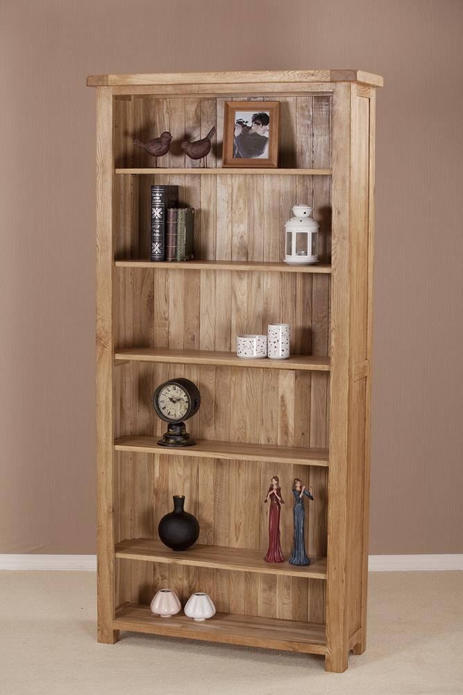 Product photograph of Kent Oak Tall Wide Bookcase from Choice Furniture Superstore.