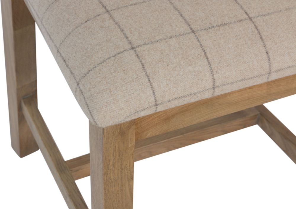 Product photograph of Hatton Ladder Back Dining Chair With Fabric Seat Sold In Pairs from Choice Furniture Superstore.