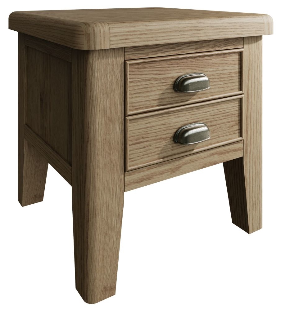 Product photograph of Hatton Oak Lamp Table from Choice Furniture Superstore.