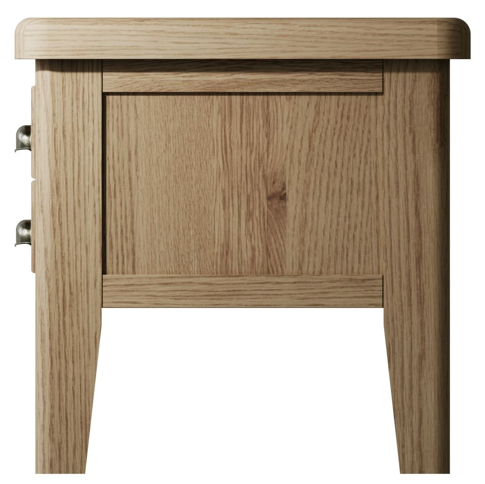 Product photograph of Hatton Oak Lamp Table from Choice Furniture Superstore.