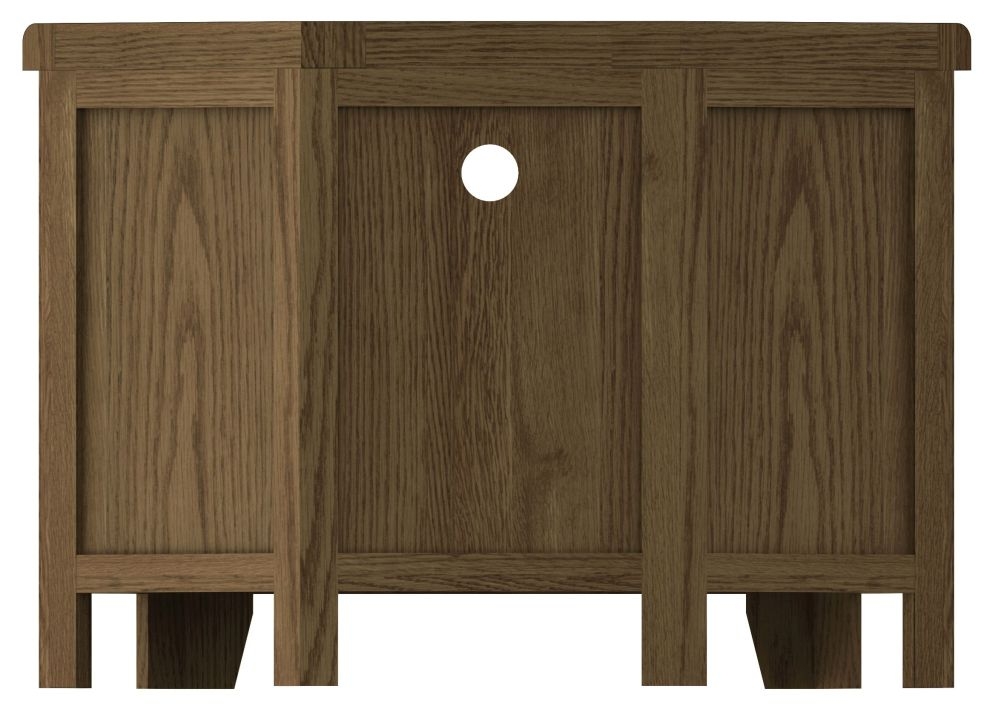 Product photograph of Hatton Oak Corner Tv Unit from Choice Furniture Superstore.