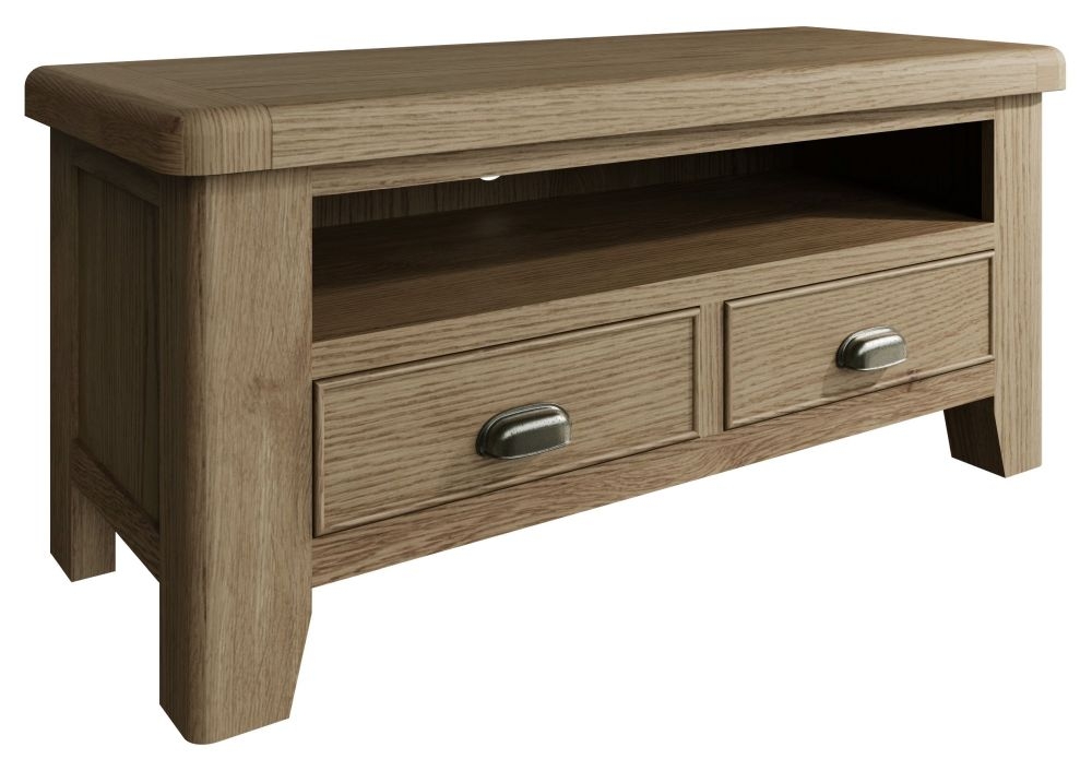 Product photograph of Hatton Oak Tv Unit from Choice Furniture Superstore.