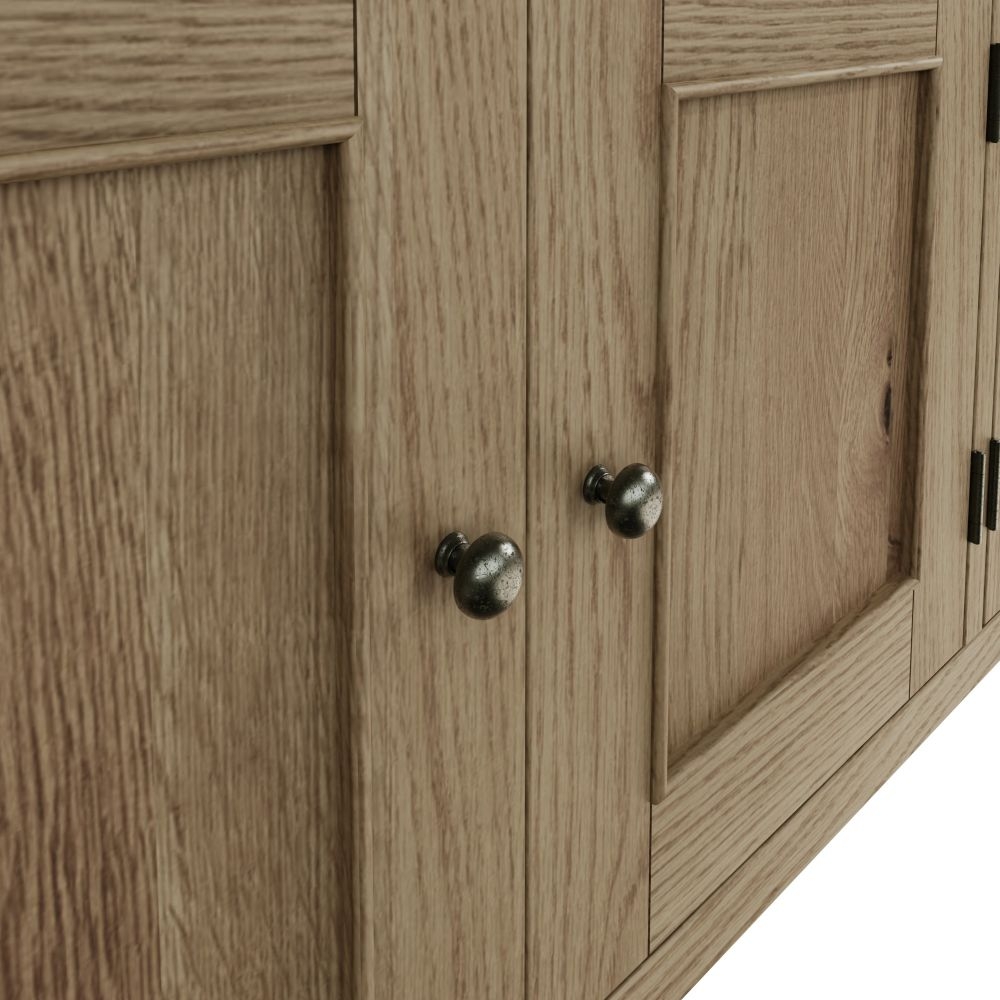 Product photograph of Hatton Oak 4 Door 2 Drawer Extra Large Sideboard from Choice Furniture Superstore.