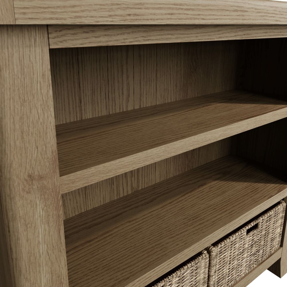 Product photograph of Hatton Oak Bookcase from Choice Furniture Superstore.