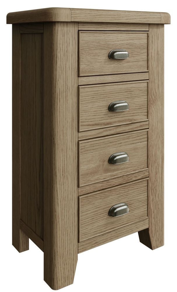 Product photograph of Hatton Oak 4 Drawer Chest from Choice Furniture Superstore.
