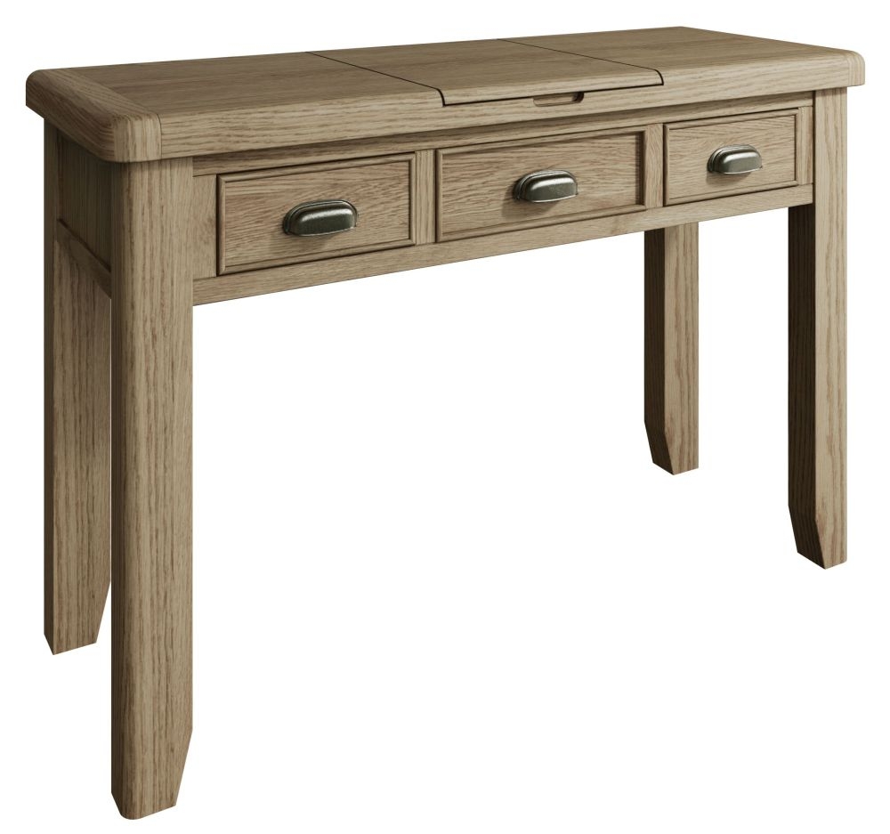 Product photograph of Hatton Oak Dressing Table from Choice Furniture Superstore.