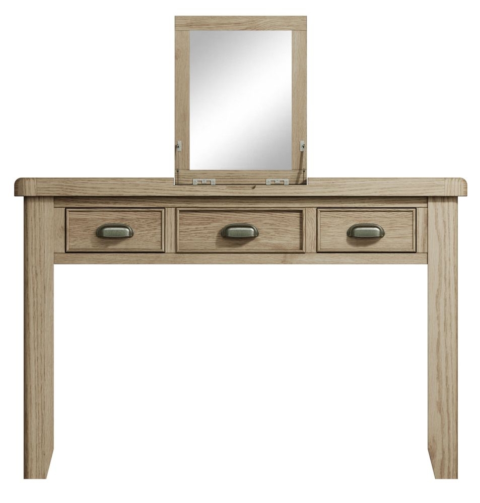 Product photograph of Hatton Oak Dressing Table from Choice Furniture Superstore.