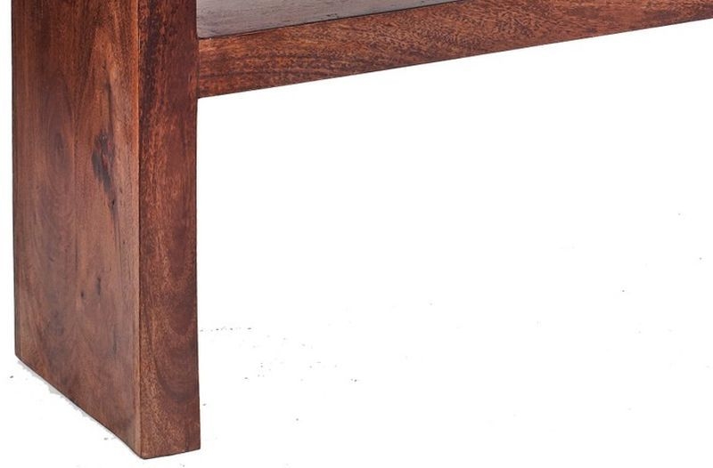 Product photograph of Dakota Dark Mango Wood Console Table With Shelf from Choice Furniture Superstore.